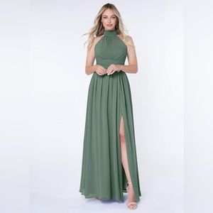 Azazie Iman Dress in color eucalyptus size 0